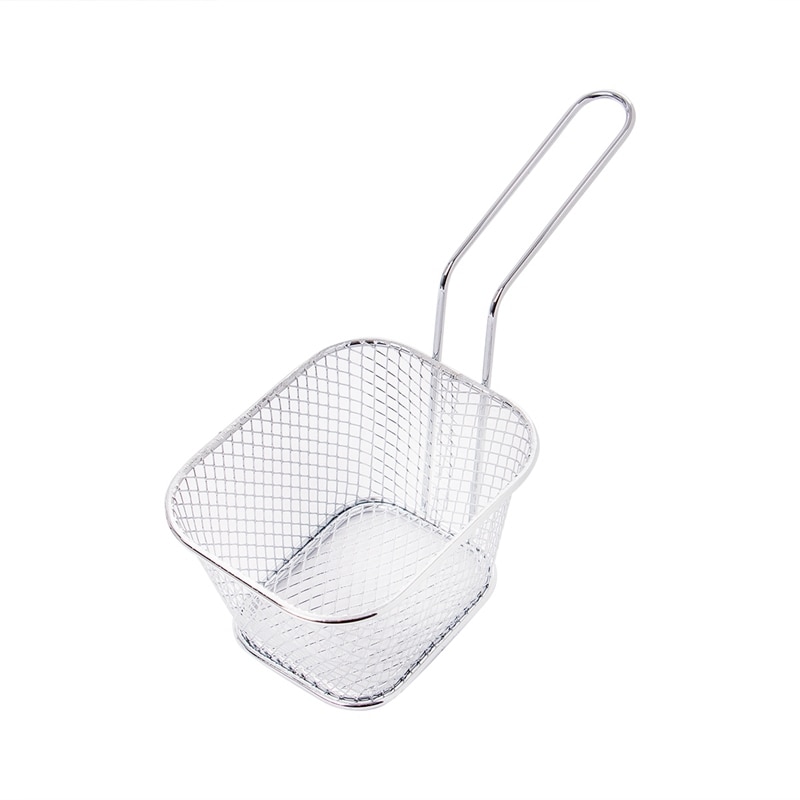 Mini French Deep Fryers Basket Net Mesh Fries Chip Kitchen Tool Stainless Steel Fryer Home Mini French Fries Baskets Strainer