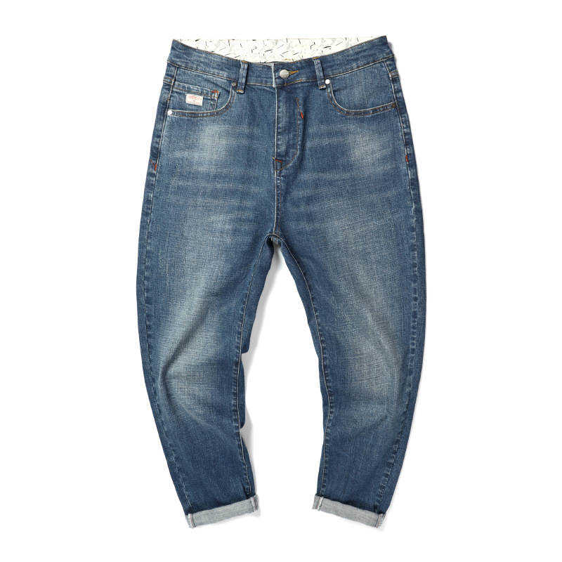 Plus size jeans menn 5xl 6xl 7xl 8xl large size jeans menn band stor størrelse herre jeans xl -7xl for 150kg: Dm9300 blå / 7xl(46)