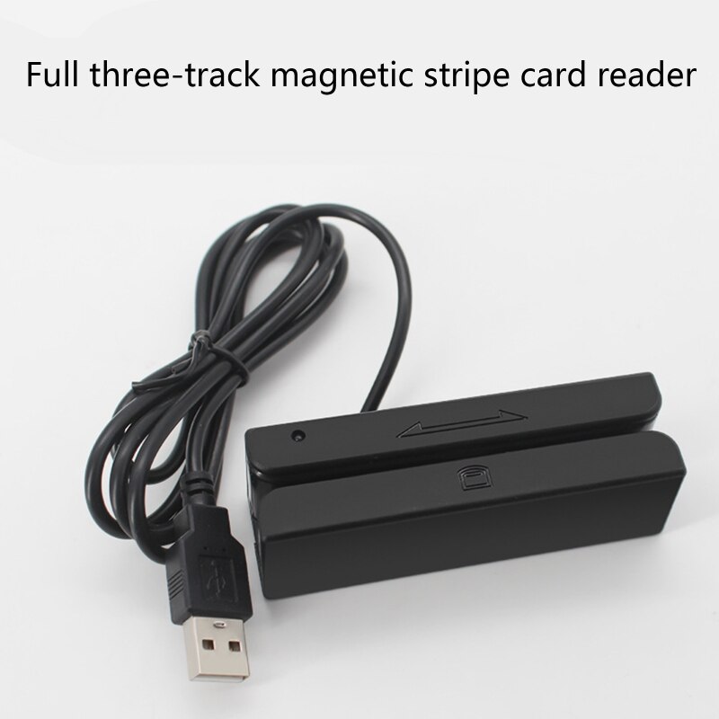 3 Tracks USB Magnetic Card Reader POS Stripe Membership Cards Scanner Bidirectional Comply with ISO or ANSL