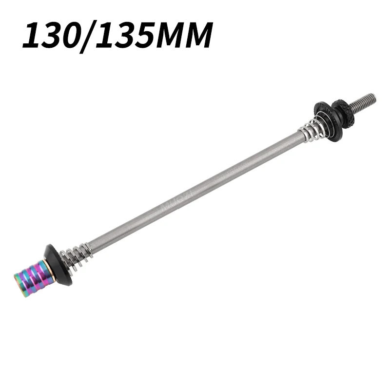 MUQZI Titanium Quick Release Skewers 74mm 85mm 100mm 130-135mm MTB Road Bicycle Quick Release Titanium Alloy Axle QR Skewer: Orange