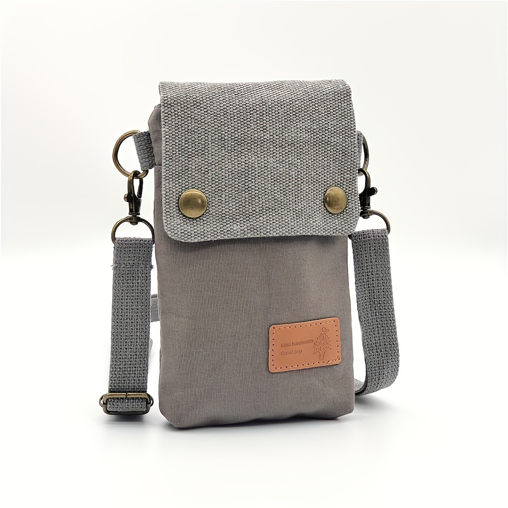 Mini bolso cruzado de tela, bolso para teléfono móvil con contraste de Color, bolso de hombro clásico para mujer, bolso cruzado pequeño, combina con todo: Transparente