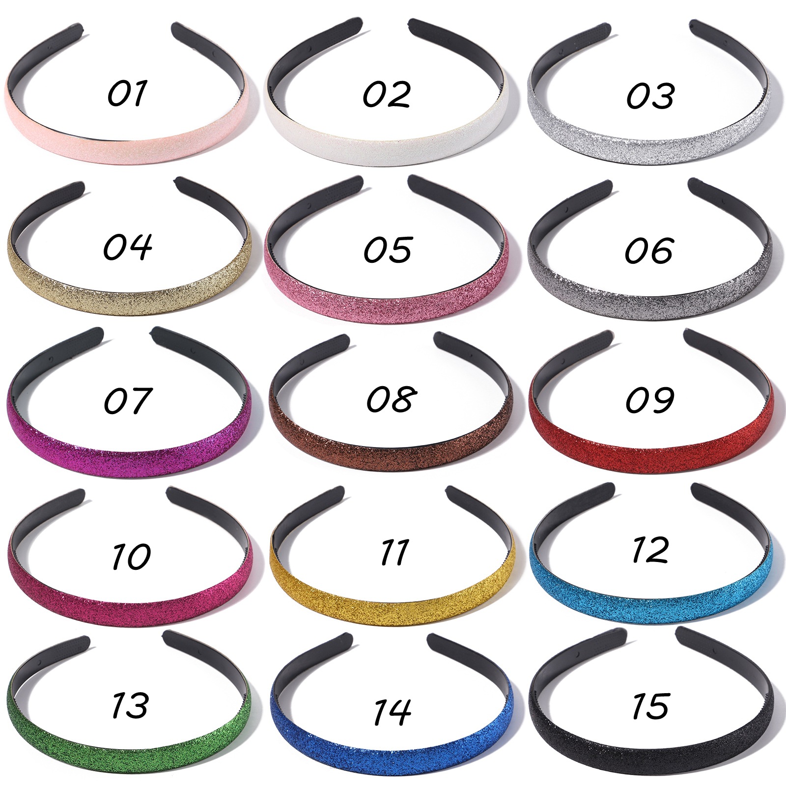 Macaron Sparkly Headbands Hairband Children Shining Head Hoop for Girls Brimmed Glitter Headdress Sweet Simple Hair Accessories: S / transparent