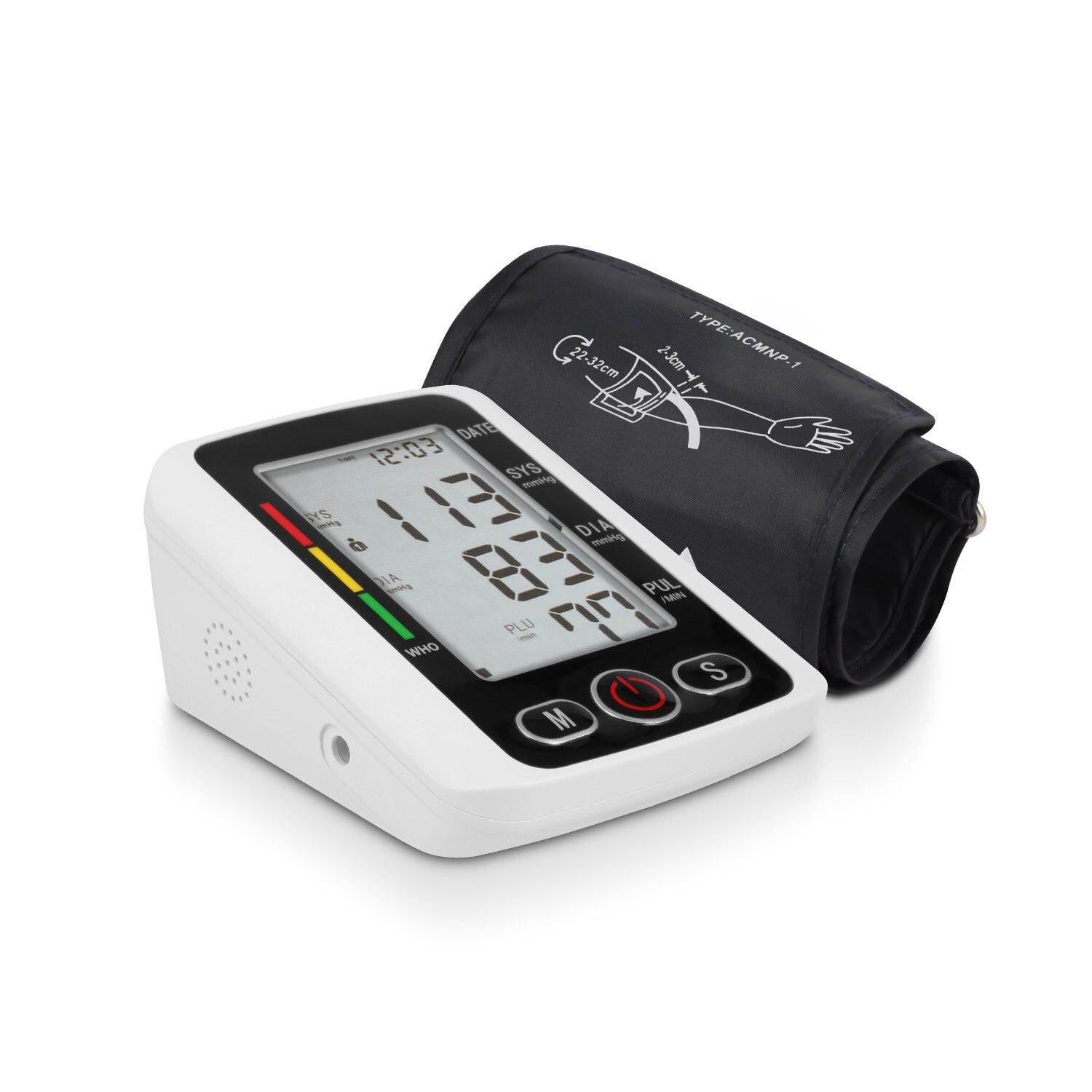 Esfigmomanómetro electrónico con carga USB, monitor de presión arterial para brazo, brazalete ajustable de precisión LCD, totalmente automático para el hogar: as show 7