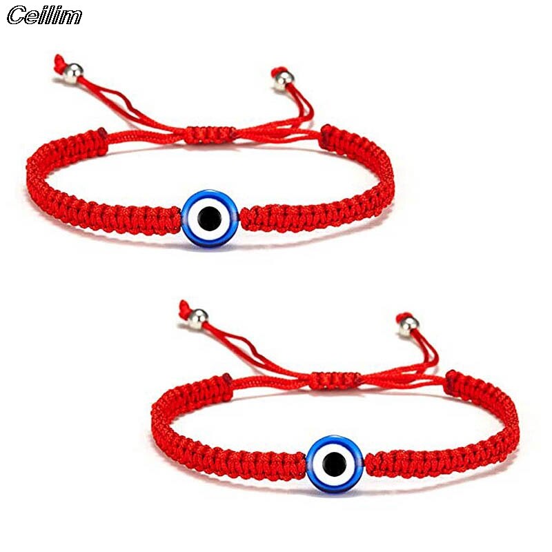 2Pcs 7 Knots Red String Couple Bracelet For Protection Eye Good Luck Amulet For Success And Prosperity Friendship Bracelet: 2pcs style h