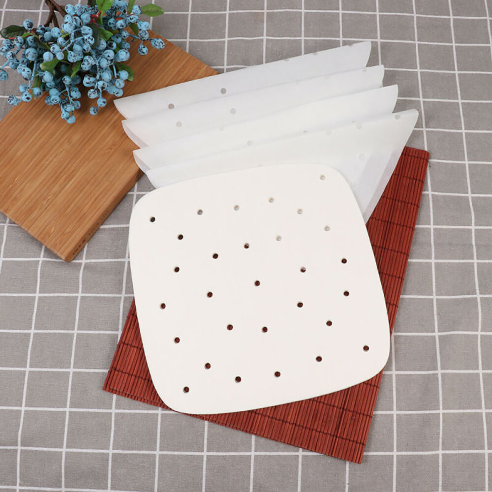 100Pcs Air Friteuse Papier Liners Perkament Pannen Bakken Accessoires Non-stick 7.5 ''Keuken Papier Lucht Friteuse Pad papier Siliconen Olie