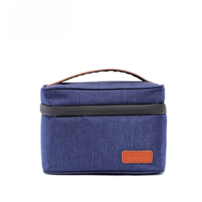 Lunch Bag Small Cooler Bag Protable Fridge Oxford Food Refrigerator Bag EVA Insulated Picnic Bags Isothermal Cooler Ice Box Bags: Blue
