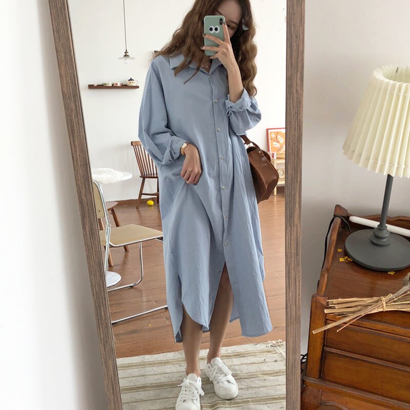 Yeokou Women's Casual Maxi Long Sleeve Button Down Plaid Shirt Dress...