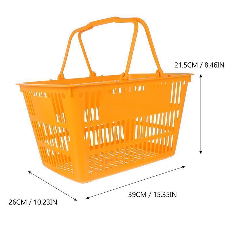 Korb, Einkaufskörbe, Aufbewahrung, Griffe, Einkaufszentrum, Wagen, Organisieren, Einzelhandel, freundlicher, Supermarkt, Kleinigkeiten, Geschäft, Gemüse, praktisch: Orange