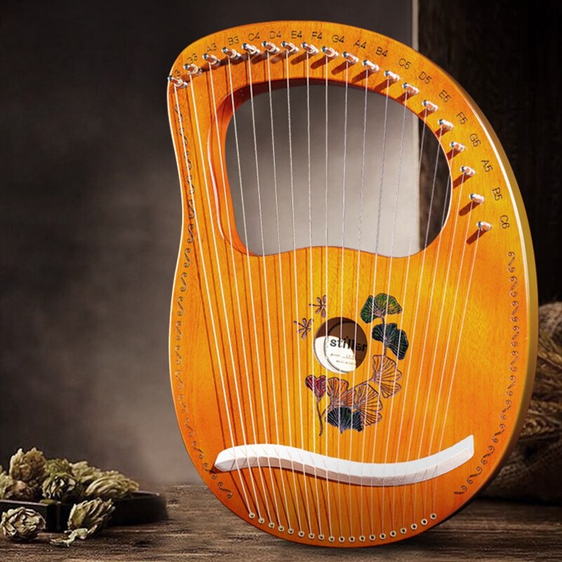 Lyre Harp,Greek Violin,19 String Metal String Lyre Harp with Tuning Wrench Strings Harps for Music Lovers Beginners,Etc