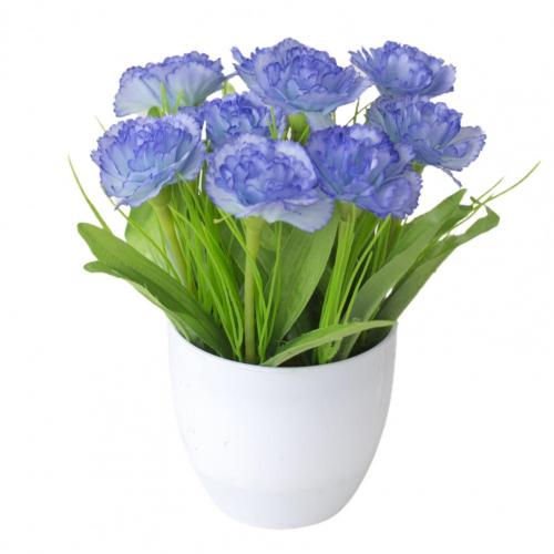 1 Set Artificial Plants Multi-use Handmade Plastic Artificial Plants Display Simulation flower set living room decoration: Blue
