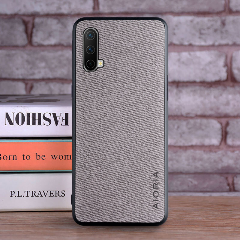 fallen für OnePlus Nord CE 5G Ader Auflage 5G coque Luxus textil Leder haut weiche TPU harte telefon abdeckung für Oneplus Nord CE fallen: Silber