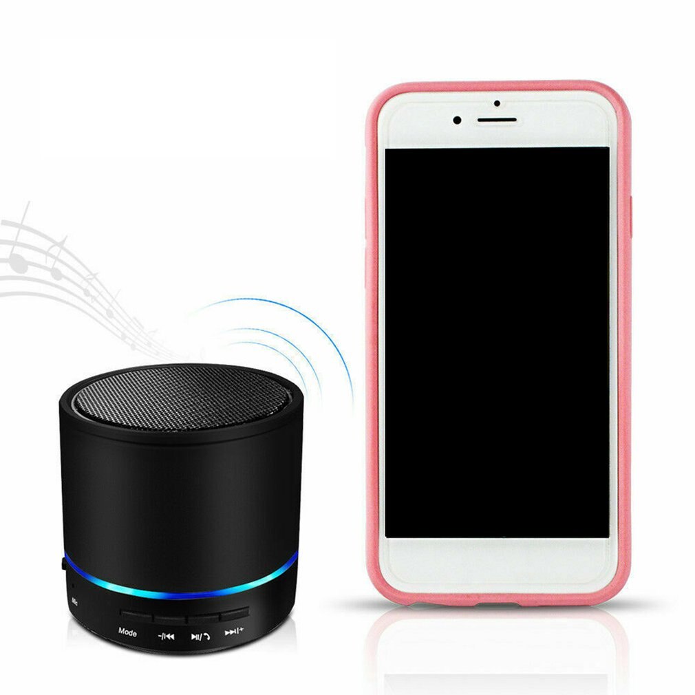 Portable Mini Wireless Speaker With Mic Loudspeaker LED Heavy Bass Stereo Music Players Sound Box Speaker