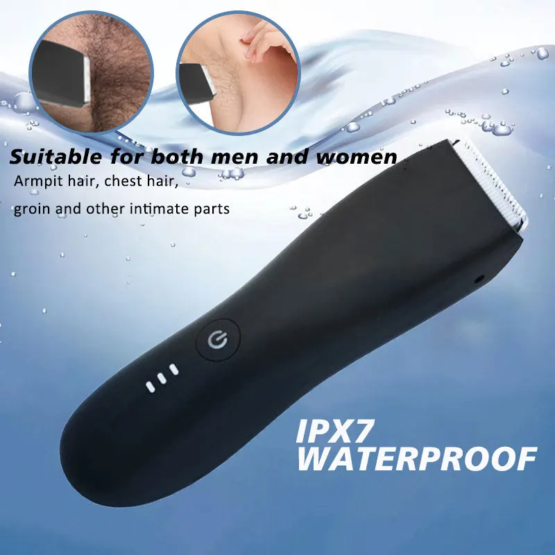 Máquina de corte de cabelo profissional aparador de barba barbeador elétrico para corpo adulto barbear ipx7 à prova dwaterproof água segurança navalha clipper