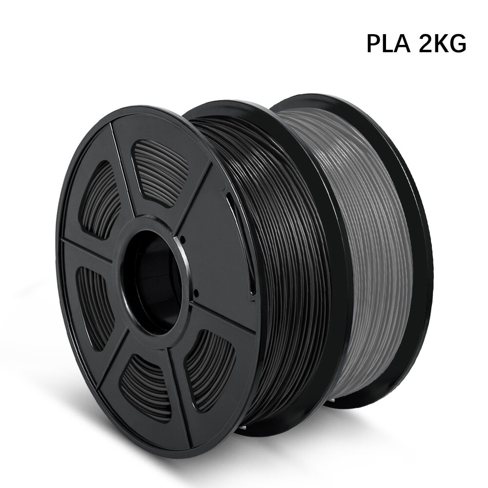 PLA PETG Filament 3D Printing 1.75mm 1KG/2.2lb For Ender 3D Printer Free Fast Support Bulk Order: PLA-BK-GY-2KG