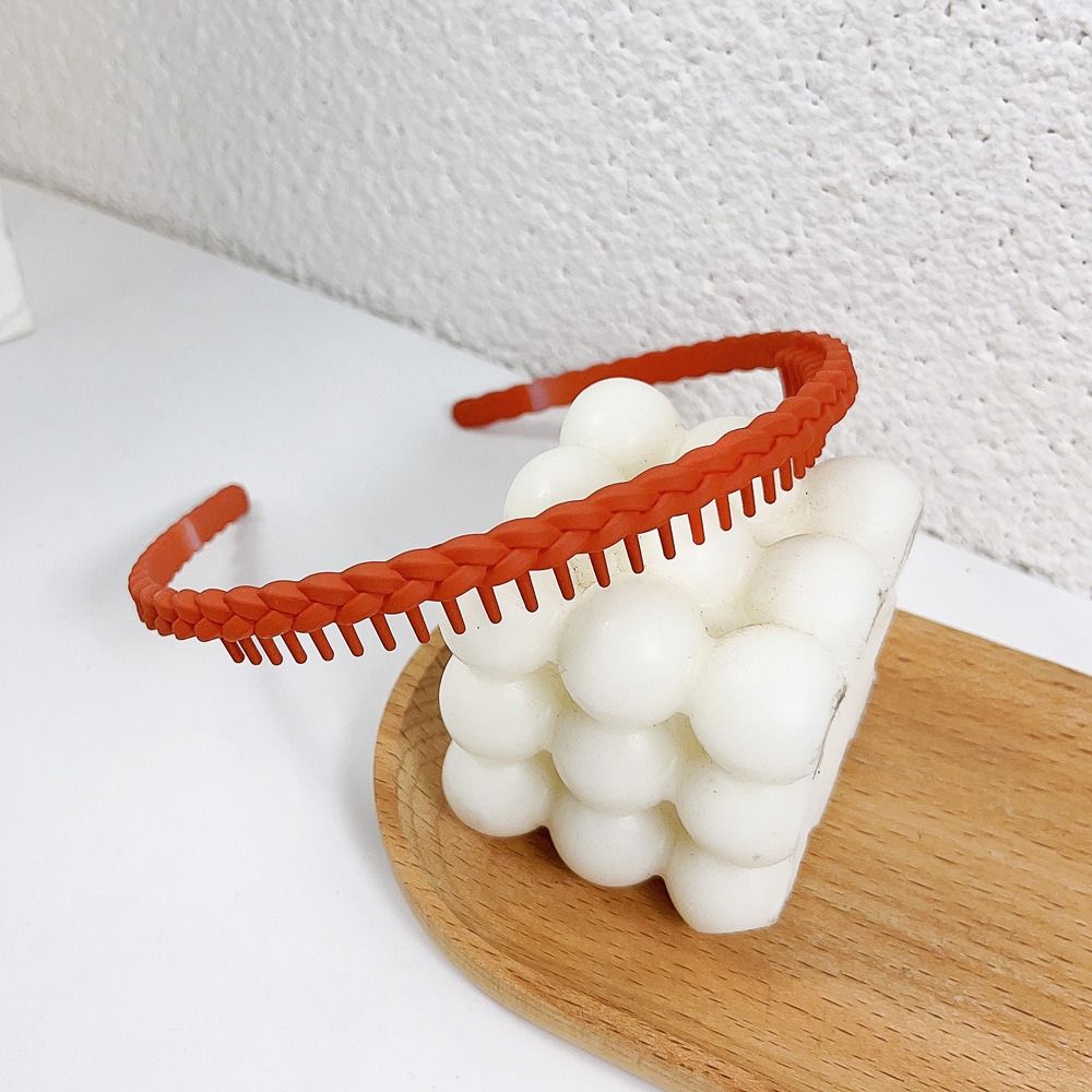 Copricapo femminile per capelli rotti cerchietto per capelli con denti fascia per capelli con treccia smerigliata fascia per capelli antiscivolo fascia per capelli casuale