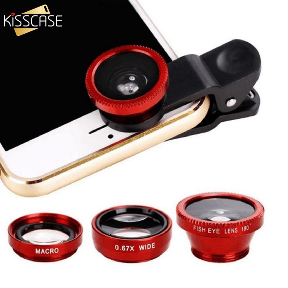 Universal Phone Fisheye Lens for iPhone X XR XS MAX 2 in 1 Wide Angle Macro Fisheye Lens Camera Kits for Smartphone