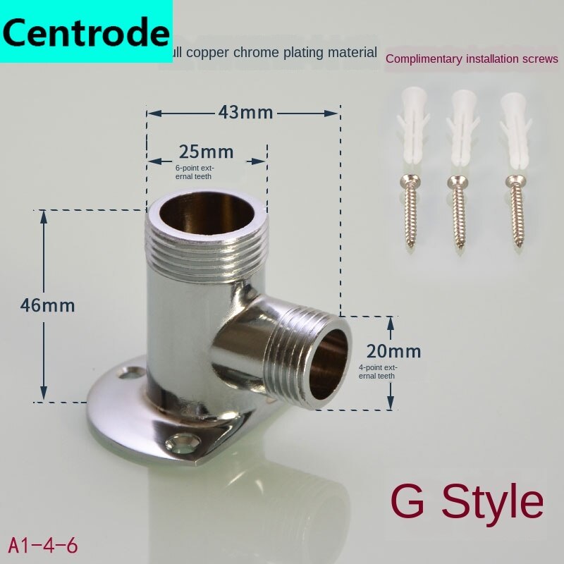 Faucet mount 1/2IN connector accessories surface mounted wall 3/4IN copper concealed change surface mounted modified bracket: G