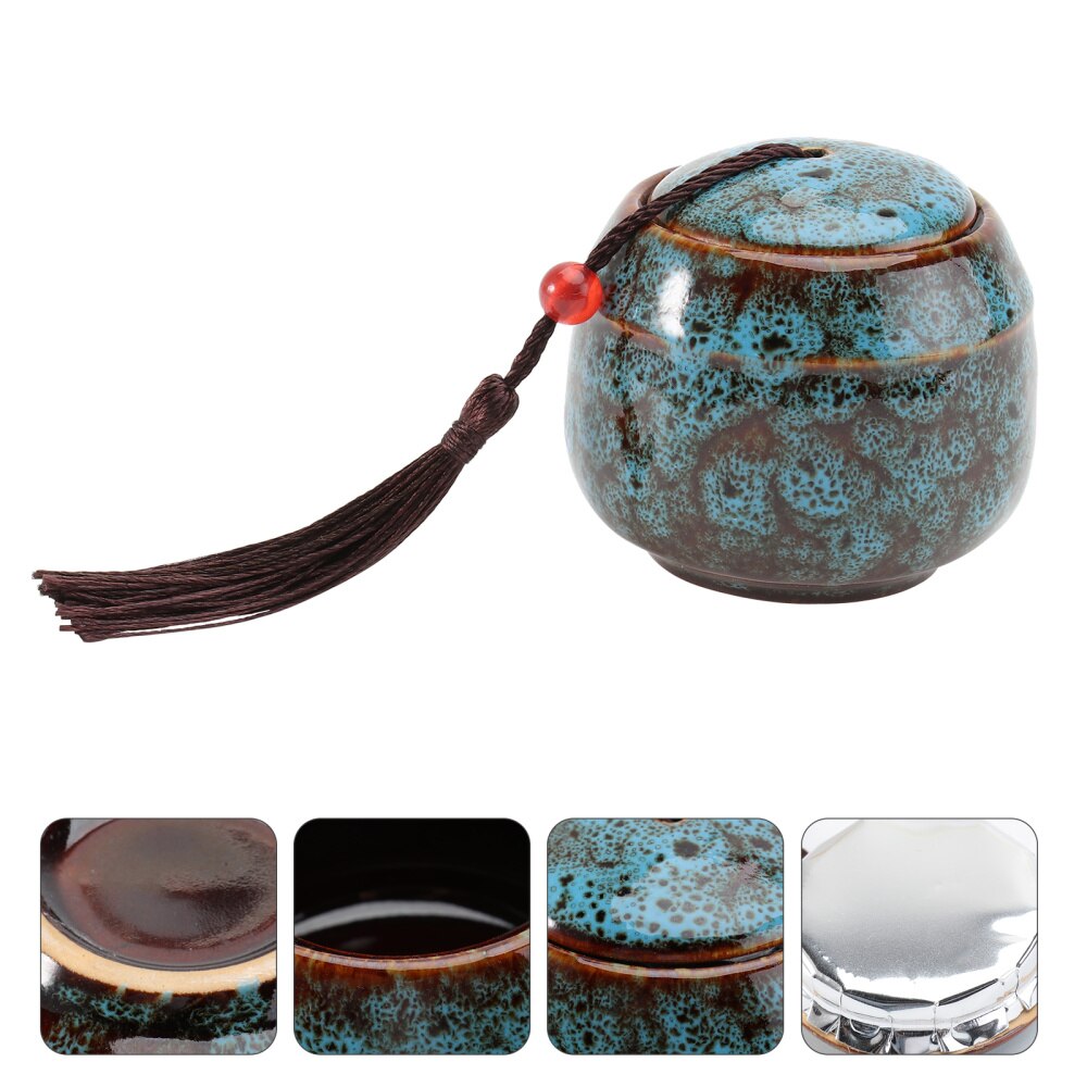 1pc mini draagbare duurzame fatsoenlijke urn asurn huisdierurn voor hondenliefhebbers: Blauw
