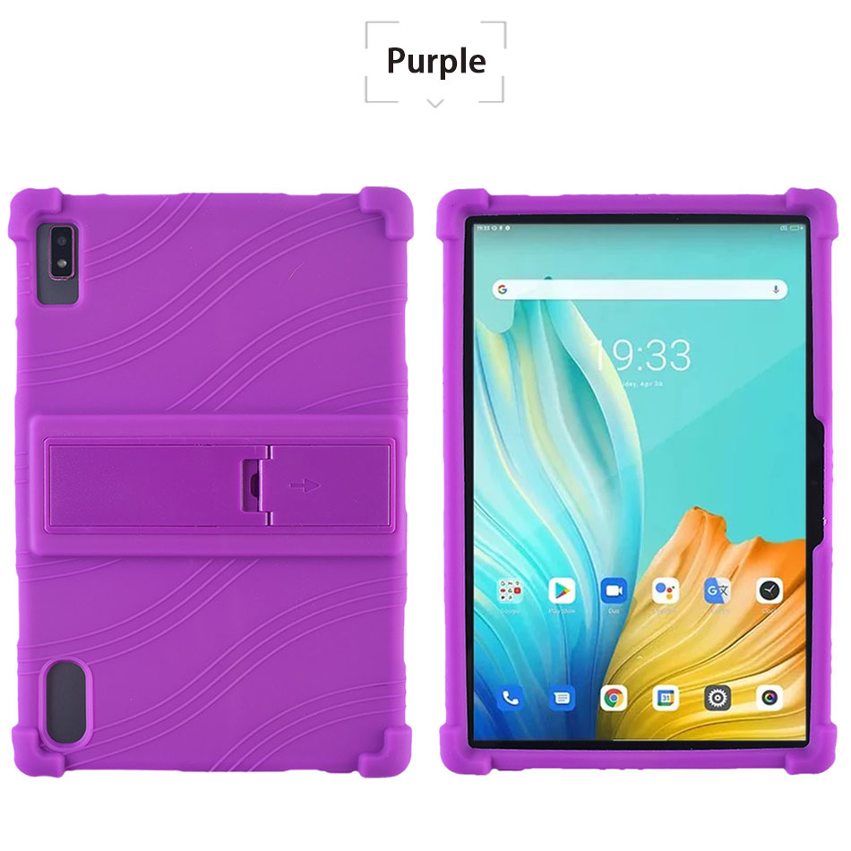 Szoxby Voor Soft Silicon Case Alcatel 1T 3T Stand Verstelbare Tablet Cover Alcatel 3T 10 beschermen Shell Terug Protective: Paars