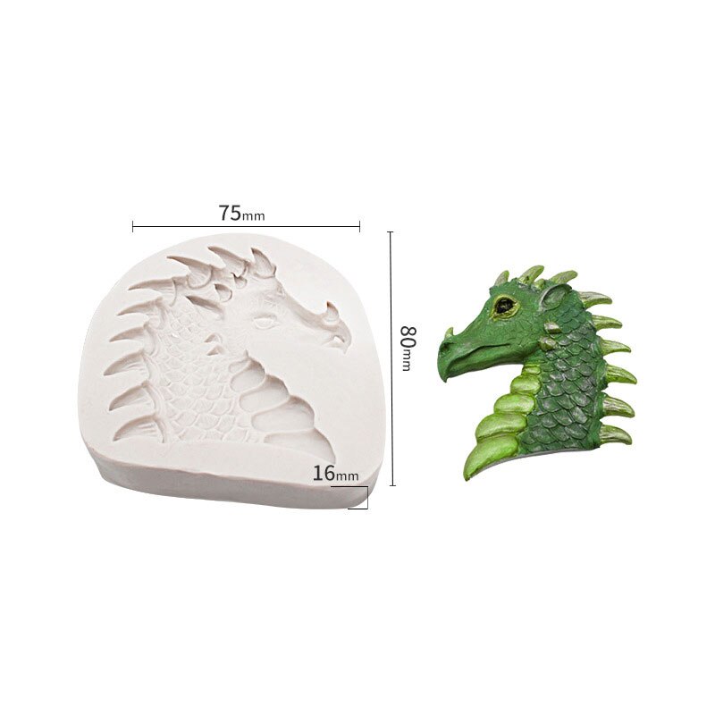 Dinosaur Fondant Silicone Mold Fondant Cake Chocolate Mould DIY Decorating Tool Bakeware FOU99: tyrannosaurus