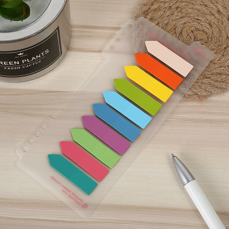 100 feuilles postées Transparent pense-bête cahier bloc-Notes clair Notes autocollantes Index onglets signet papeterie fournitures de bureau: Clair