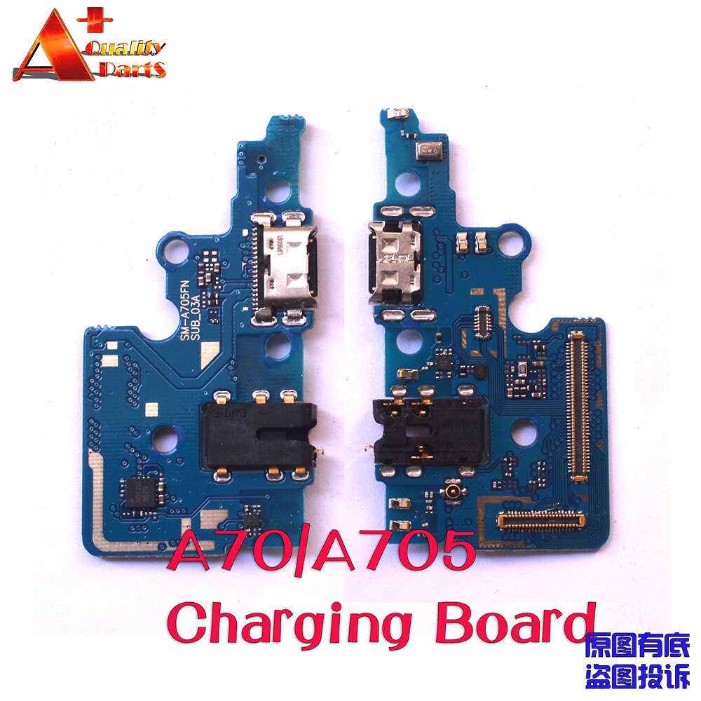 Para samsung galaxy a70 a705f a705ds a705fn volume de energia lado botão tira mainboard lcd usb charing board microfone cabo flexível: Charging board