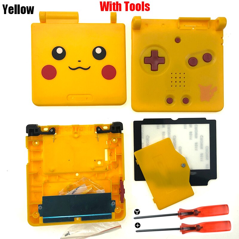 Cartoon Volle Gehäuse Shell-Ersatz Für Nintendo Gameboy Advance SP Für GBA SP Spielkonsole Abdeckung Fall: Yellow Pickacu