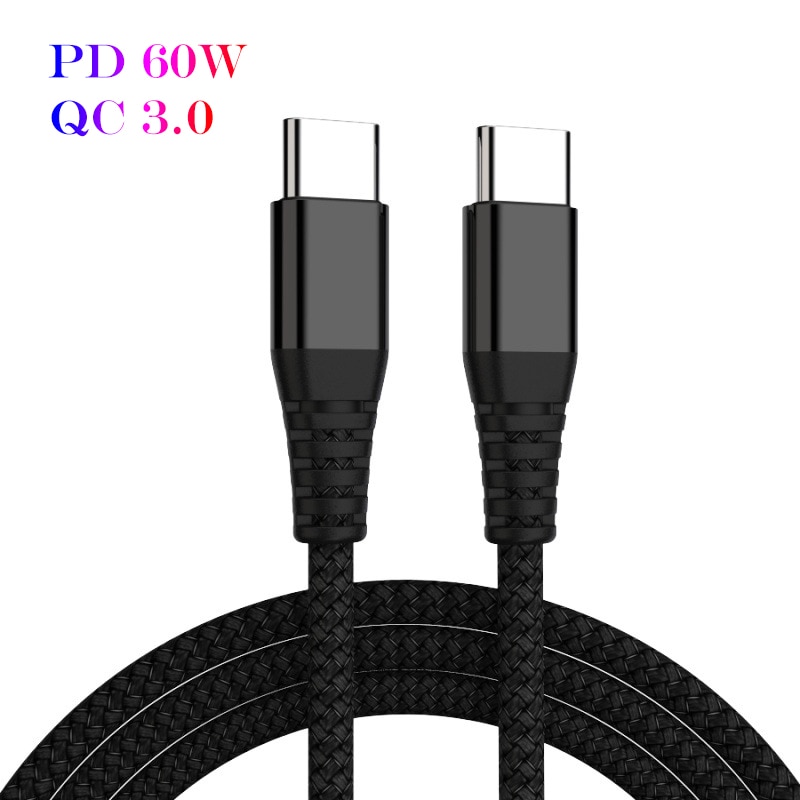 For Samsung S10 S9 S8 Note 9 Huawei Mate 20 usb type c to type c cable for macbook xiaomi Mi9 Pro PD 60W QC3.0 4.0 Charger Cable