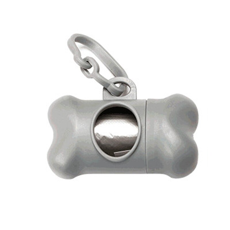 Huisdier Afvalzak Dispenser Voor Hond Afval Tas Houder Plastic Vuilniszak Dispenser Carrier Case Hond Huisdier 10 Roll Afval kak Tassen: Grijs