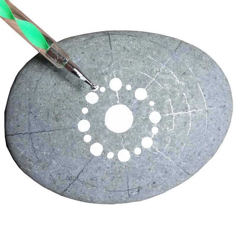 Mandala prikværktøj sæt til maling af sten, maling af sten prik kit, sten sten maleri pen polka dot værktøj skabelon kosmetisk