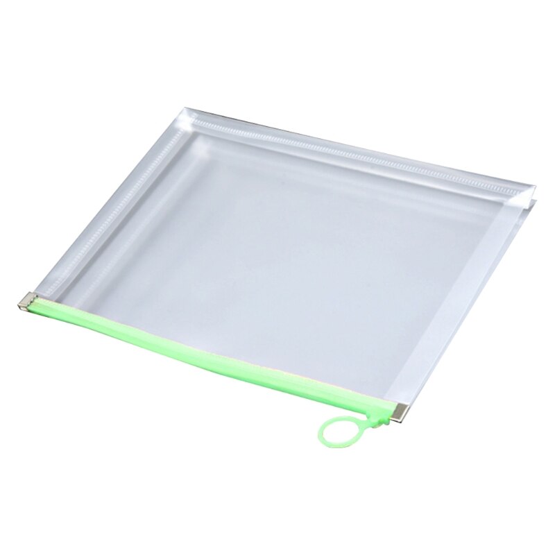 Multifunctional Transparent A4 A5 File Folder Document Bag Organizer Waterproof: Green A4