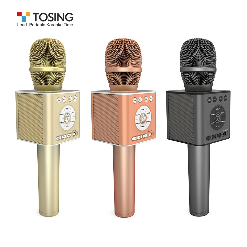 TOSING Q12 Draagbare Karaoke Microfoon Draadloze Bluetooth Speaker Handheld Muziekspeler KTV Reizen SupportUSB card Play