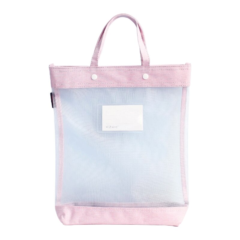Transparent portatif En Nylon École Fourre-Tout Document Porte-Fichiers Étudiant Classification Idéologique Snap Sac De Rangement: PK