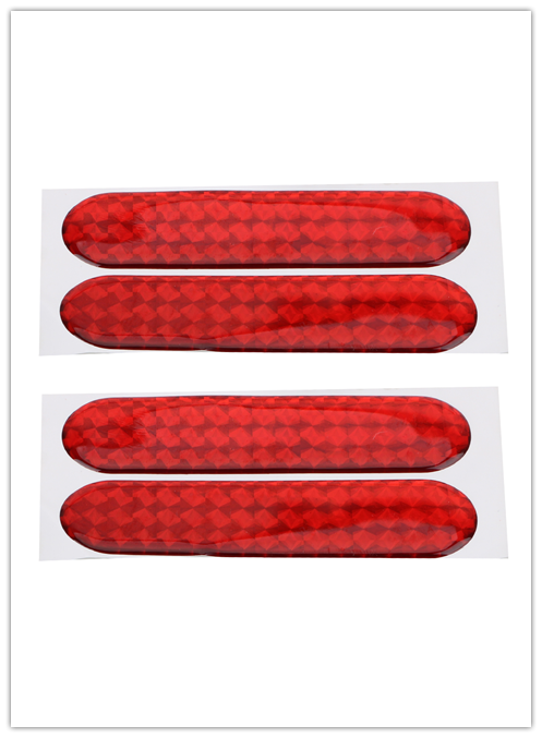 Car Door Open Reflective Tape Warning Mark Night Safety Sticker for Peugeot 206 307 406 407 207 208 308 508 3008 4008: 4pcsB red