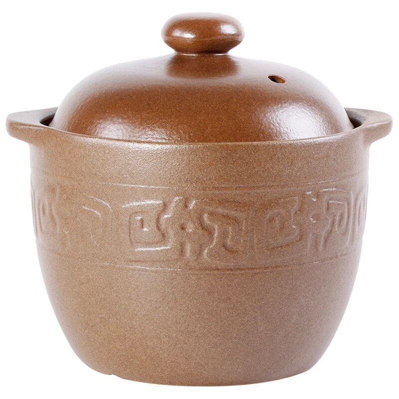 Casserole Stoneware Stew Cup Household Small Steamed Ceramic Soup Cup Food Bird's Nest Bowl with Handle Ear Clay Pot: 800ml 14.5x14x13cm