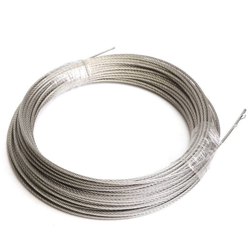 304 rustfrit stål 3mm diameter kabeltråd tøj kabel linje wire reb længde 30m