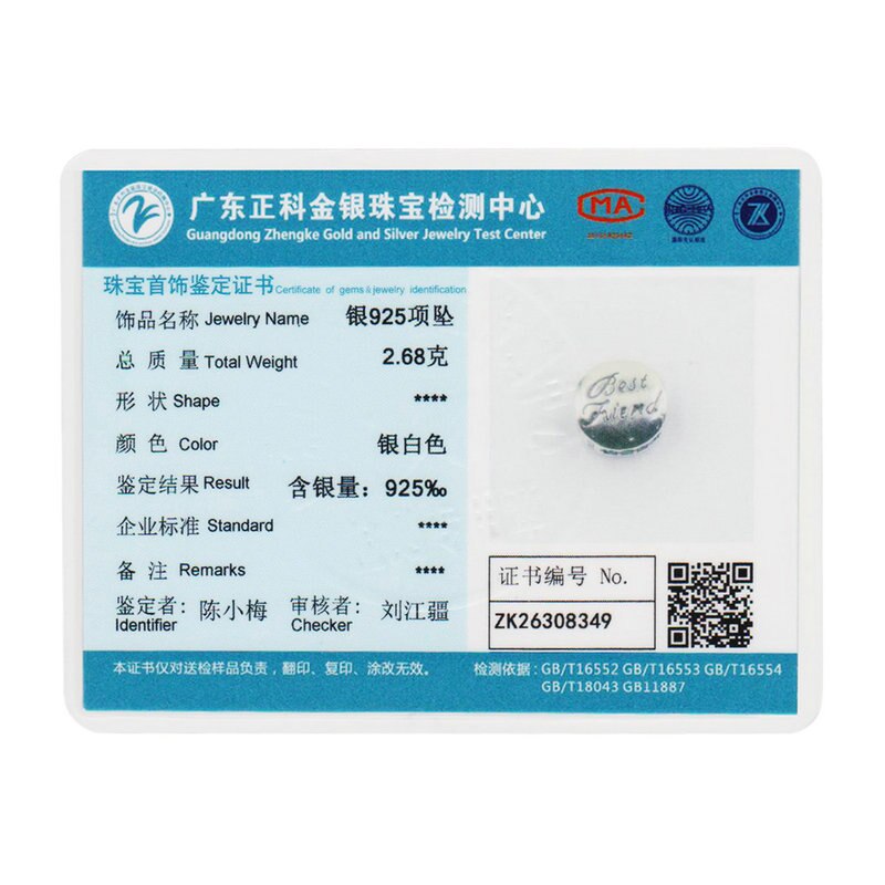 100% 925 prata esterlina melhor amigo charme grânulos com azul cz caber original wst pulseira autêntico diy jóias presente