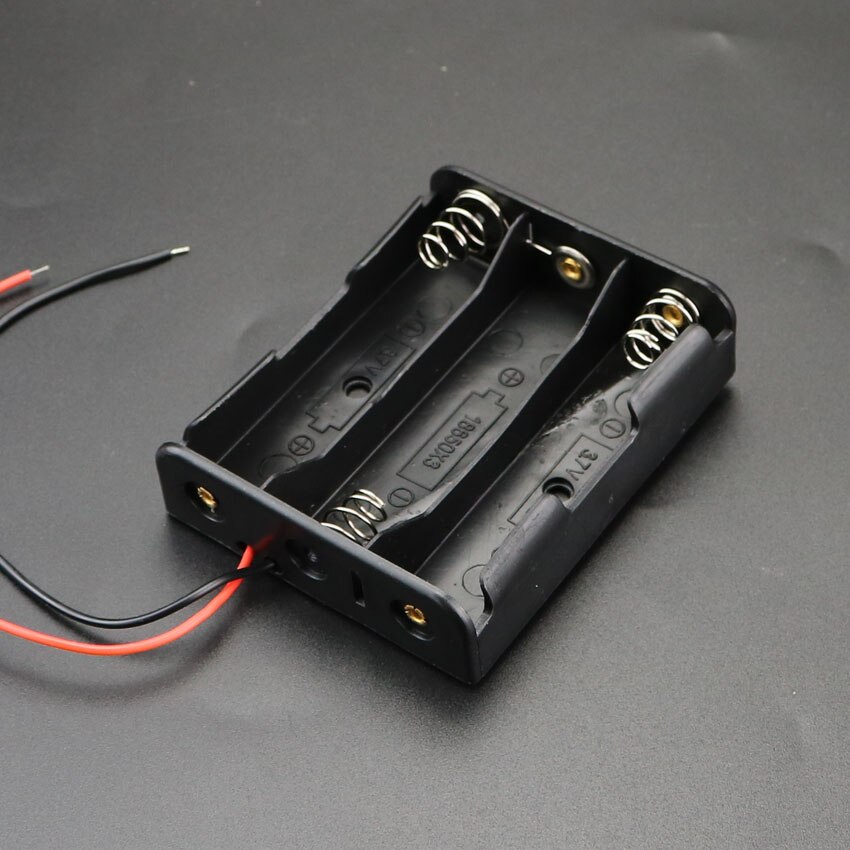 1x2x3x4x18650 boîtier de stockage de batterie 1 - 4 fente façon bricolage Batteries Clip de fixation conteneur compartiment de batterie avec fil de plomb: 3 slot