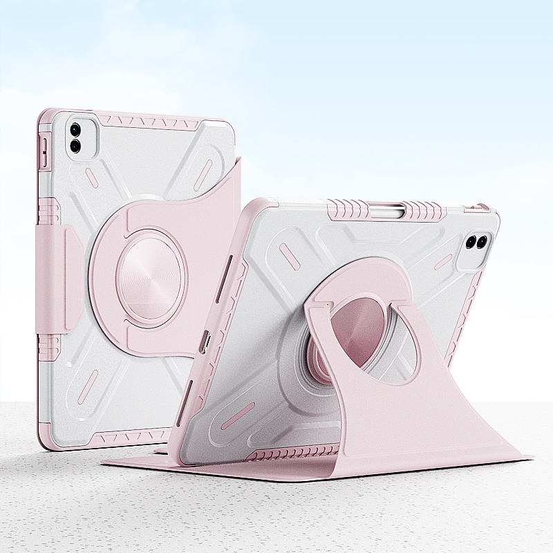 2025 étui pour tablette pour IPad Air7 11 M3 2025 étui 360 rotatif Funda pour Air 6 5 4 10.9 pouces M2 2024 Pro 11 7/8/9th 10.2 "Cover: ELEVEN / Rose