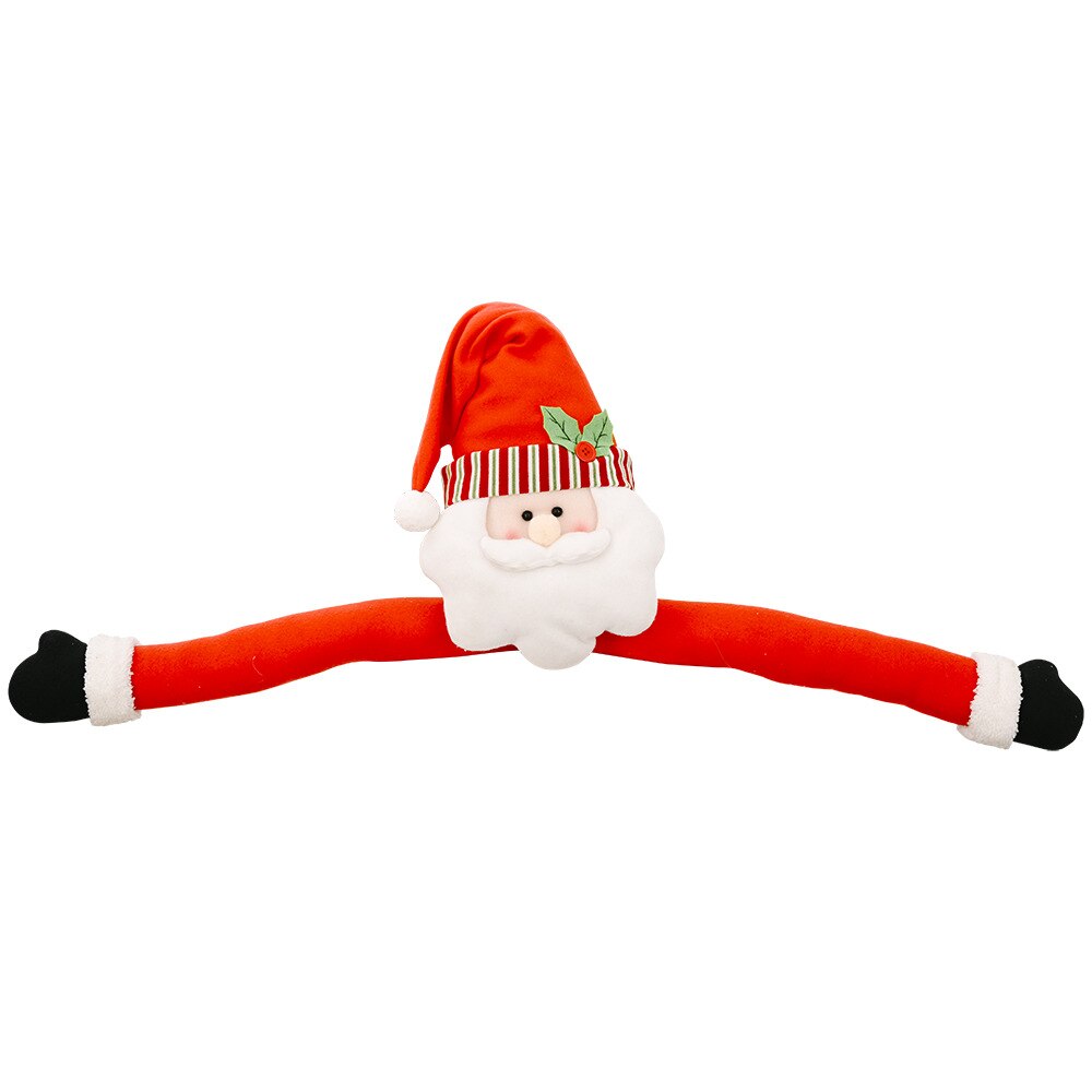 Juletræ topper sød top hat vinter fest træ dekorationer gammel mand snemand elg ornament julepynt: L julemanden