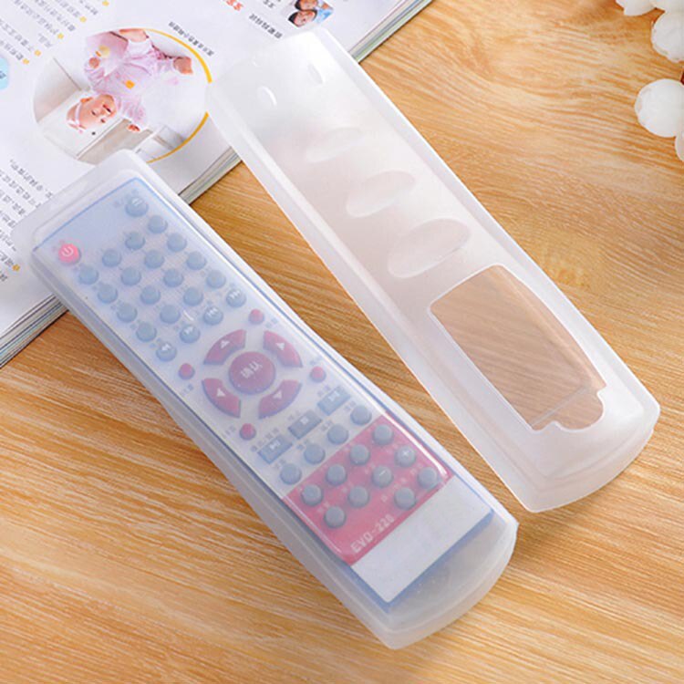 Funda protectora de silicona antipolvo para mando a distancia de TV, 4 tamaños, transparente, bolsa de almacenamiento