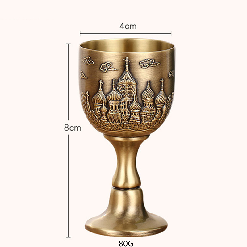 Gobelets Calice Cuivre Pur – Lot De 4 Verres à Cocktail Vintage En Laiton Massif, élégance Fêtes