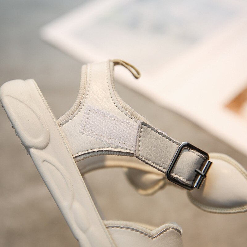 style Summer Girl Sandal beach Children Sandal bowknot princess sandal Kids Shoes white black pink Skidproof