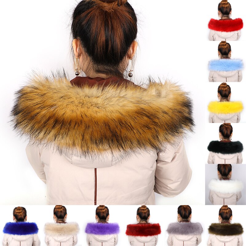 Faux Rabbit Fur Collar Luxury Warm Fur Fabric Multicolor Furry Diy Sewing Trimming Parkas Coats Jackets For Garment Hat Edge Fur
