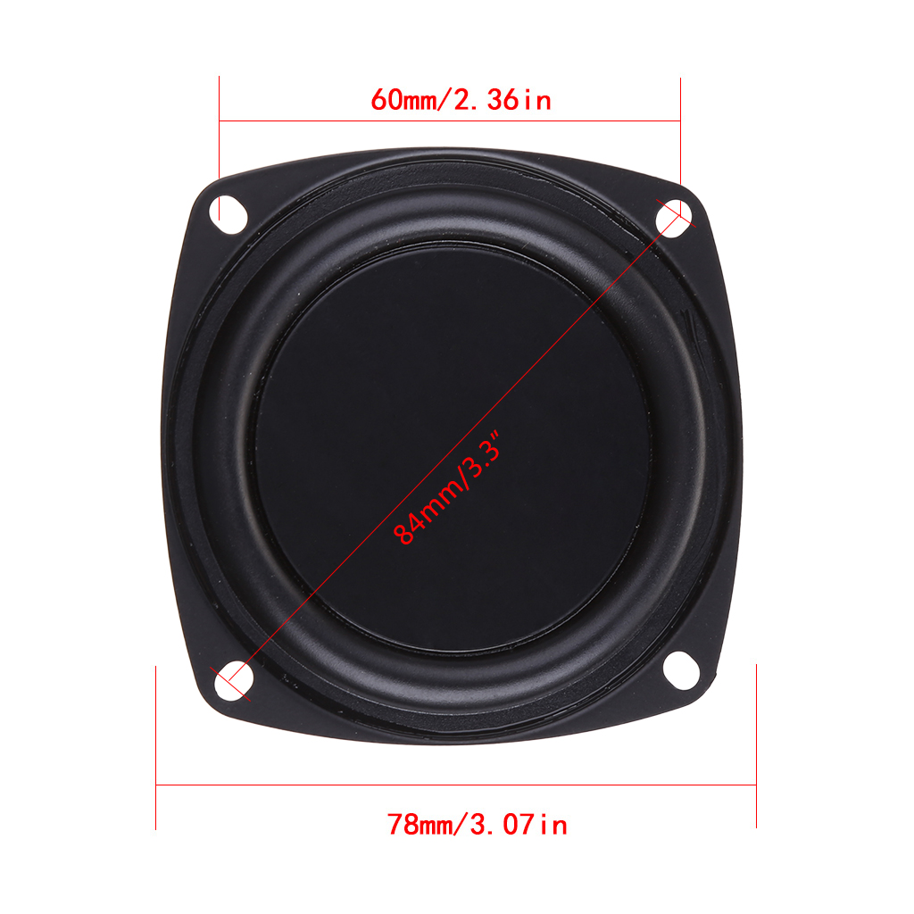 2PCS Woofer Radiator Bass Passive Speaker 3" Low Frequency Loudspeaker Diaphragm Vibration Plate DIY