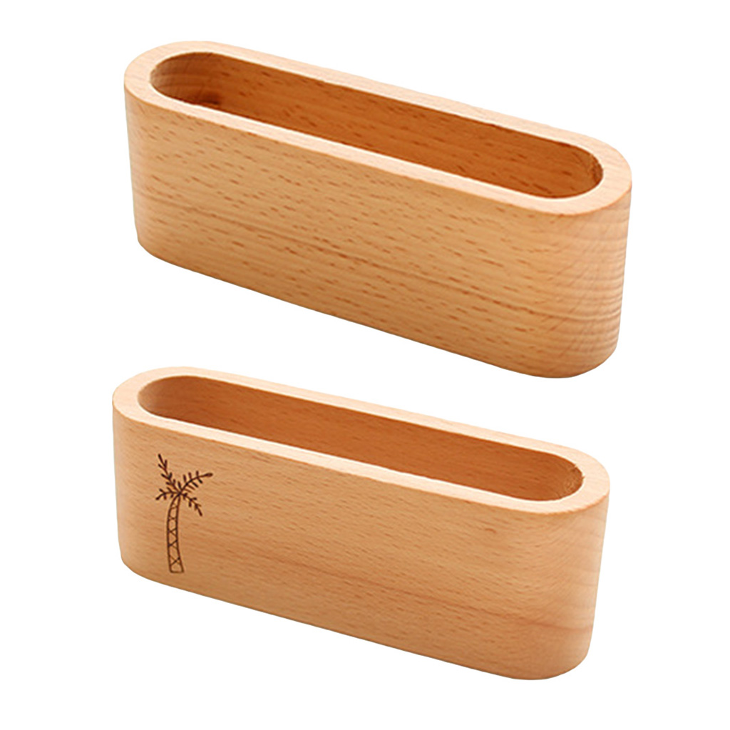 Scatola porta biglietti da visita desktop multiuso porta biglietti da visita in legno 20 fogli capacità forniture per ufficio di facile accesso