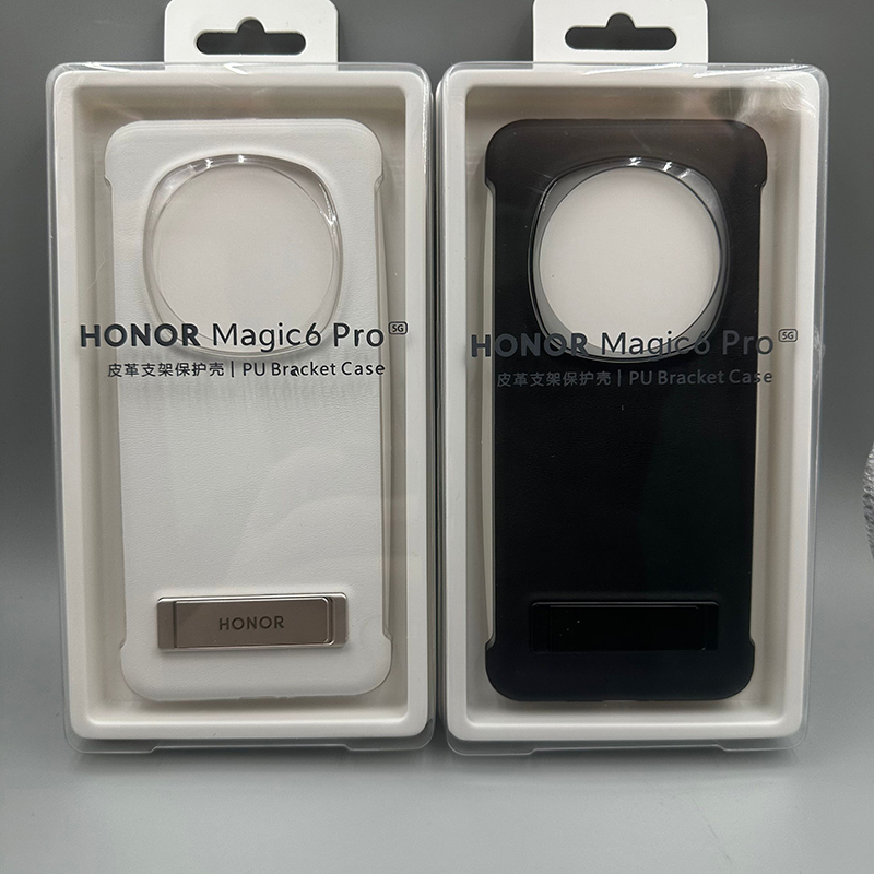 Luxury Original PU Leather Case For Honor Magic 6 Pro/6Pro Magic6 Bracket Stand Mobile Phone Cover Ultra Thin Shockproof Bumper