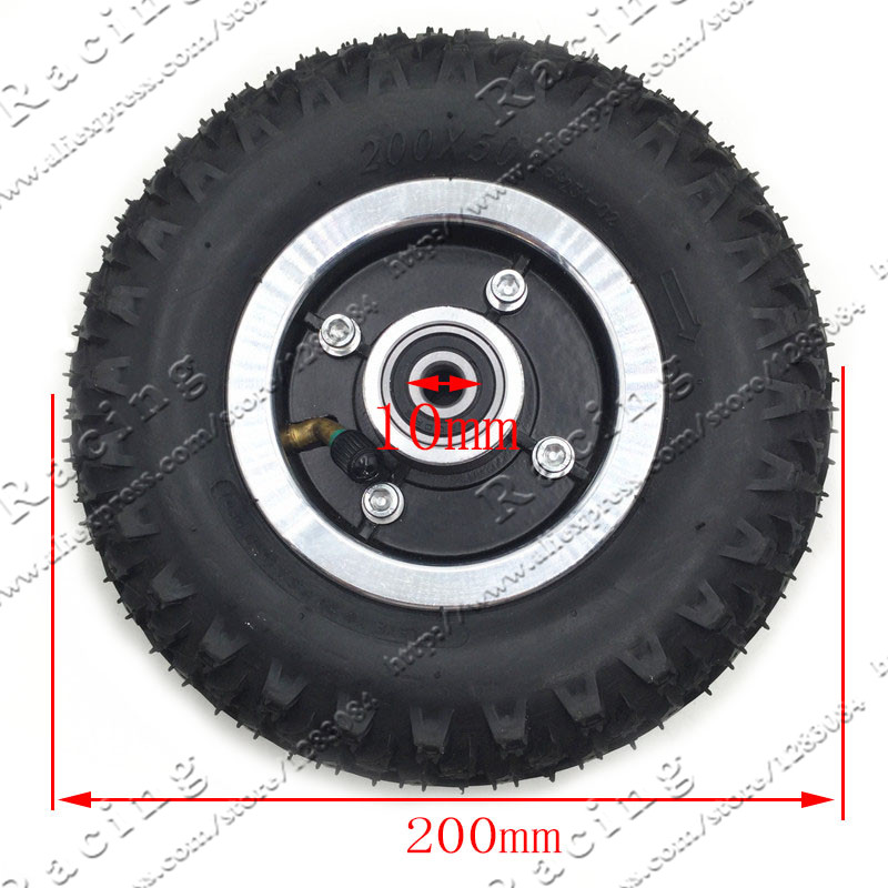 Dekk og slange 200 x 50 fulle hjul størrelse 8 x 2 "dekk for elektrisk scooter rullestol lastebil pneumatisk trillevogn