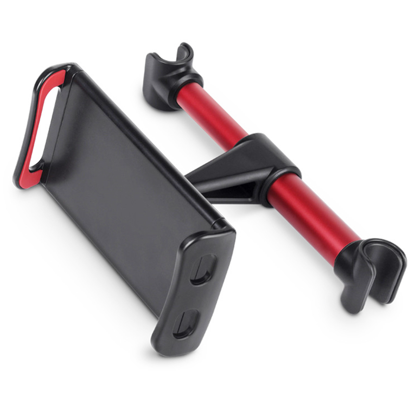 Telescopische Auto Achter Kussen Telefoon Houder Tablet Auto Stand Rear Seat Hoofdsteun Montagebeugel 4-11 Inch Voor Telefoon tablet: Red Buckle