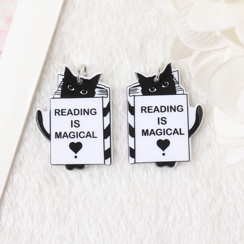 10 Uds. De dijes de libros mágicos, esqueleto para mujer, ama libros para pendientes, llavero, colgante, collar, fabricación Diy: orange